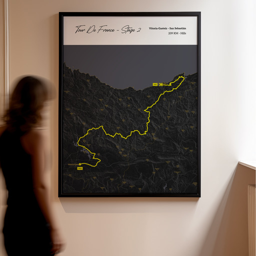 2023 Tour de France Stage 2 Poster - Route Map 10