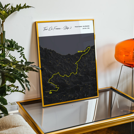 2023 Tour de France Stage 2 Poster - Route Map 11