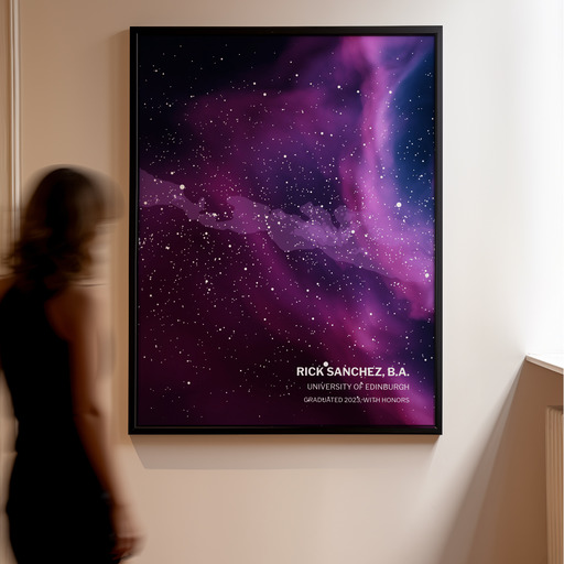 Graduation Poster in Nebula - Celestial Map 11
