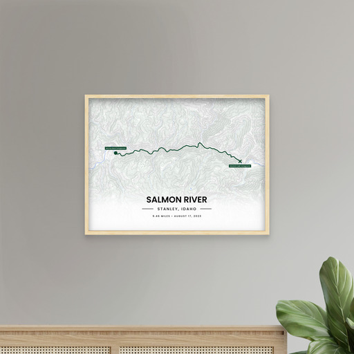 Our Rafting Trip to the Salmon River Poster - Route Map 9