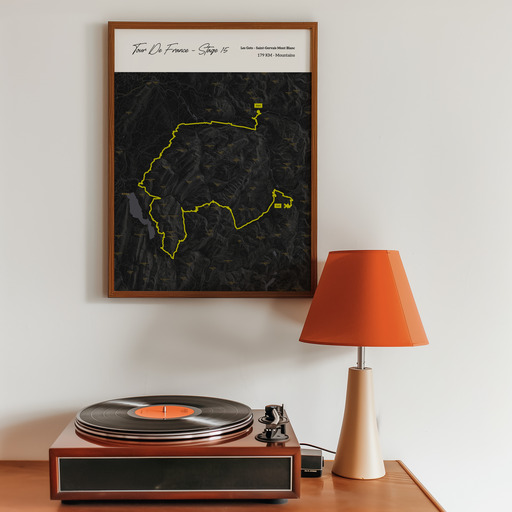 2023 Tour de France Stage 15 Poster - Route Map 10