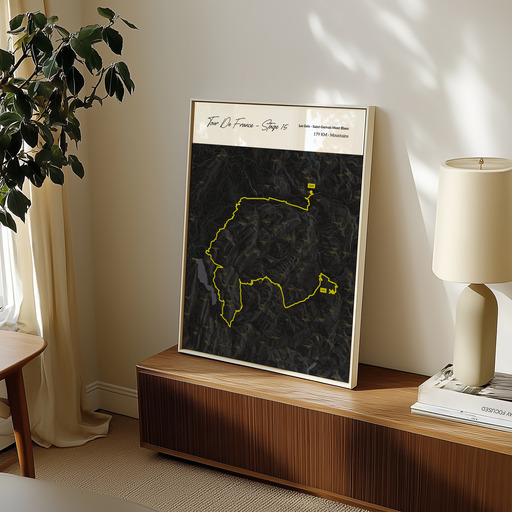 2023 Tour de France Stage 15 Poster - Route Map 9