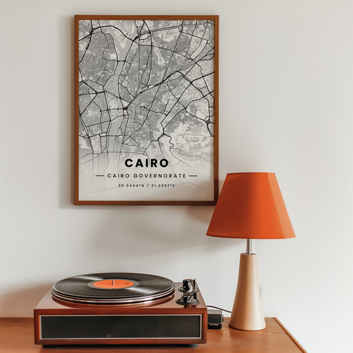 Cairo in Light Poster - Street Map 10