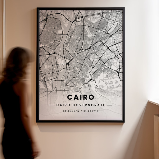 Cairo in Light Poster - Street Map 11