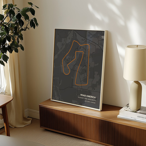 Road America Poster - Track Map 8