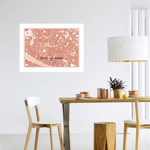 Piazza Del Duomo Poster - Streep Map 11