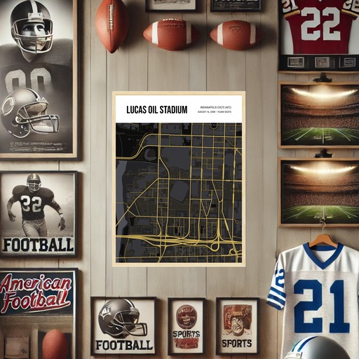 Indianapolis Colts Stadium Poster - Street Map 10