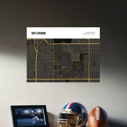 Los Angeles Rams Stadium Poster - Street Map 8
