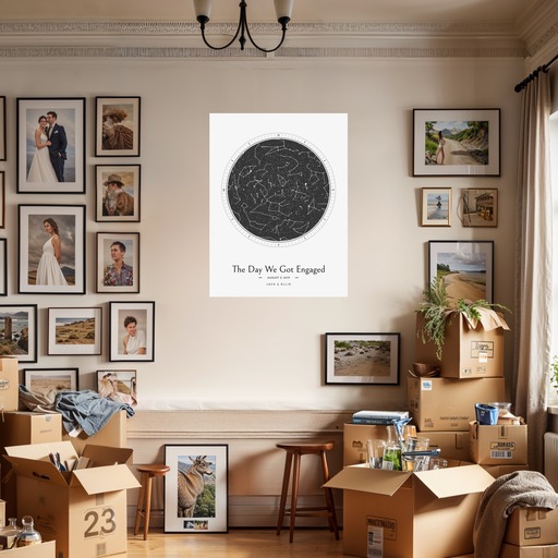 The Day We Got Engaged Poster - Celestial Map 8