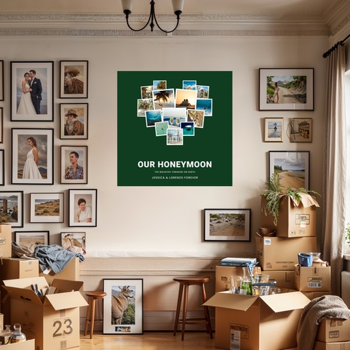 Our Honeymoon Trip Poster - Photo Collage Print 8