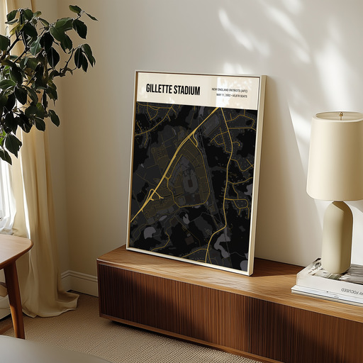 New England Patriots Stadium Poster - Street Map 11