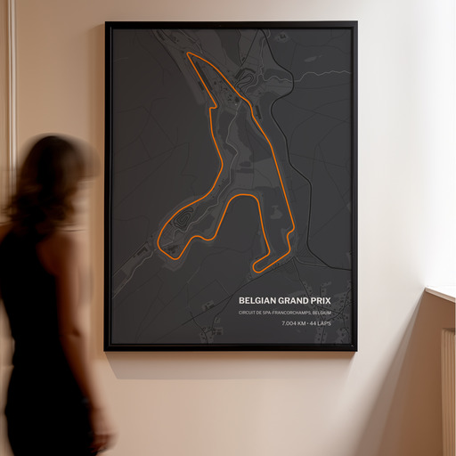 Belgian Grand Prix Poster - Track Map 11