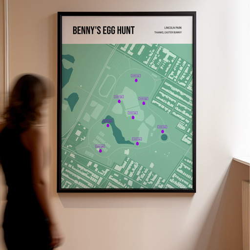Easter Egg Hunt Poster - Street Map 10