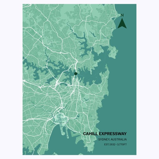 Sydney Harbour Bridge Poster - Street Map 6