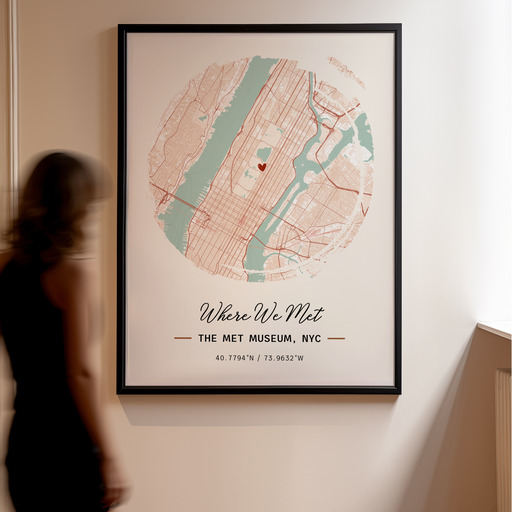 Where We Met Poster - Street Map 10