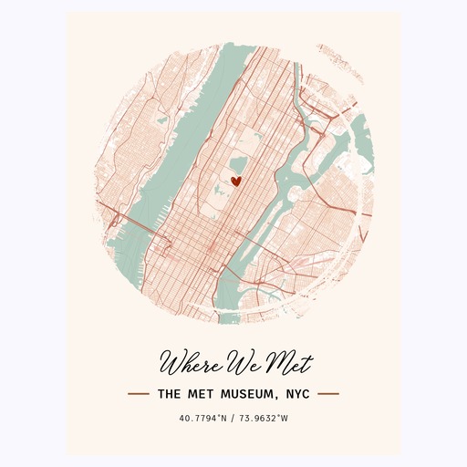 Where We Met Poster - Street Map 6