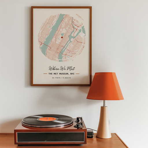 Where We Met Poster - Street Map 9