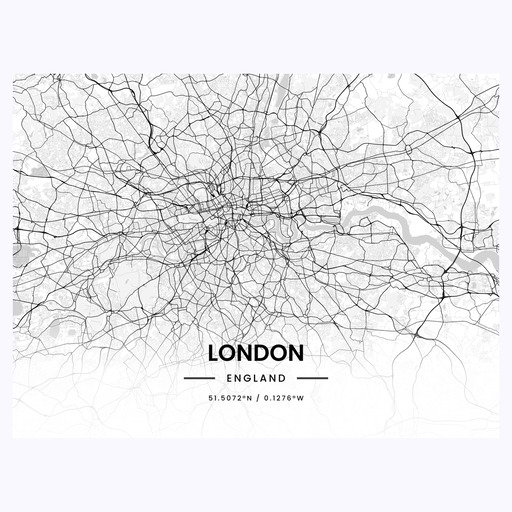 London in Light Poster - Street Map 6