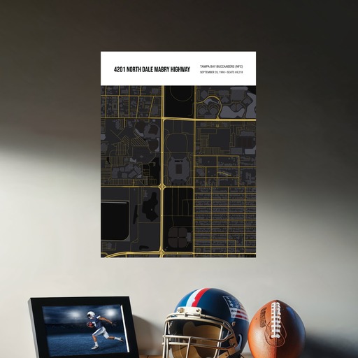 Tampa Bay Buccaneers Stadium Poster - Street Map 8