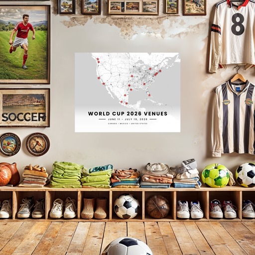 World Cup 2026 Venues Poster - Street Map 7