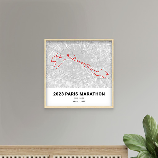 2023 Paris Marathon Poster - Route Map 10