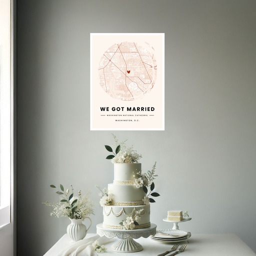 Where We Got Married Poster - Street Map 8