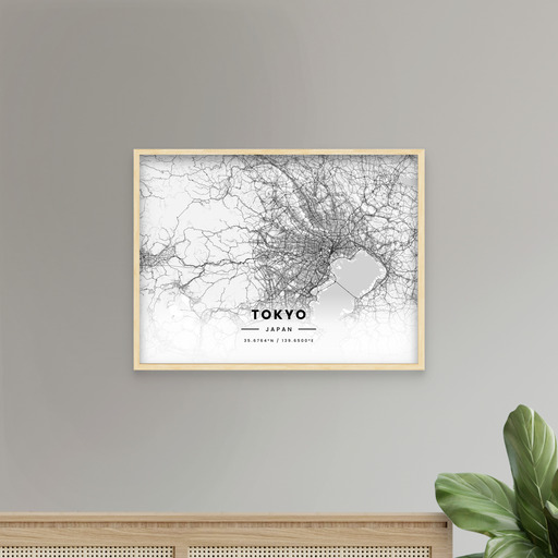 Tokyo in Light Poster - Street Map 8