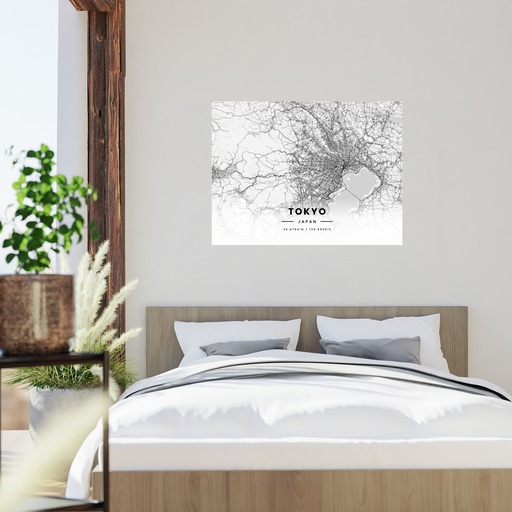 Tokyo in Light Poster - Street Map 9