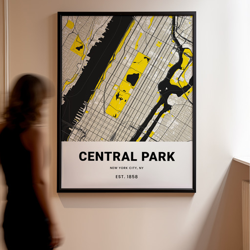 Central Park Poster - Street Map 9