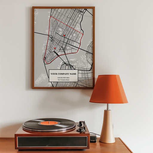 Our Delivery Area Map Poster - Street Map 8