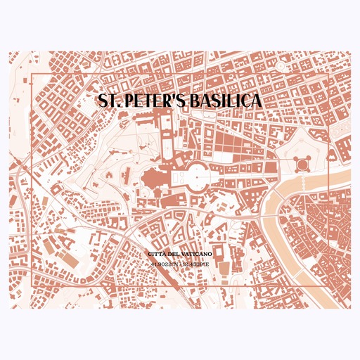 Basilica di San Pietro Poster - Street Map 6
