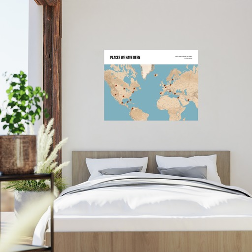 Places We Have Been Poster- Terrain Map 10