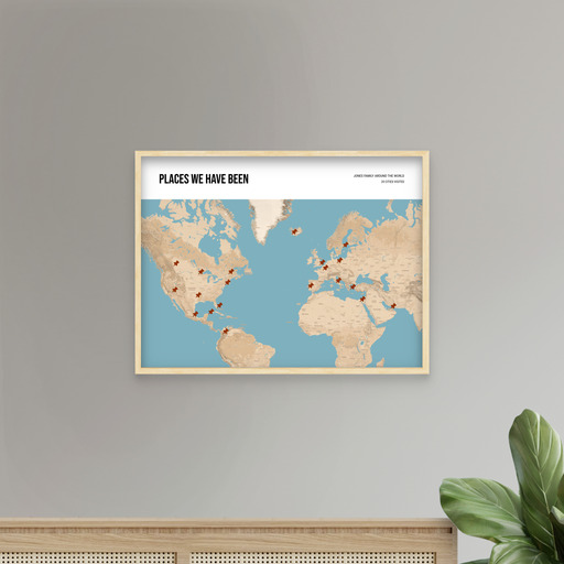 Places We Have Been Poster- Terrain Map 9