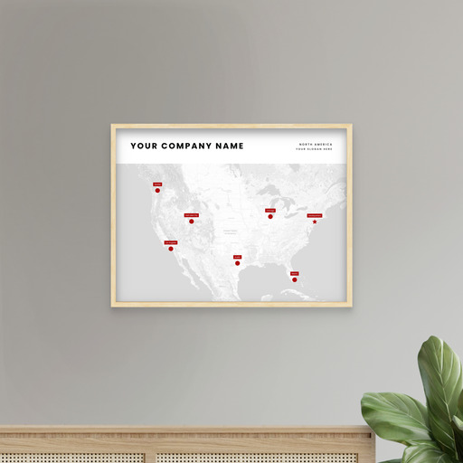 Our Corporate Branches Map Poster - Terrain Map 7