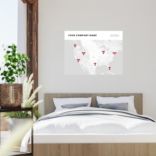 Our Corporate Branches Map Poster - Terrain Map 8