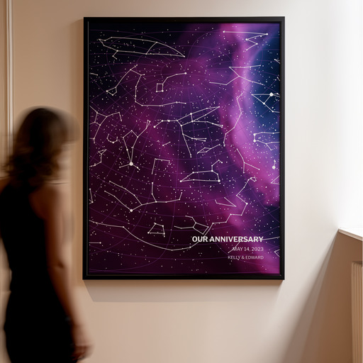 Our Anniversary Poster in Nebula - Celestial Map 10