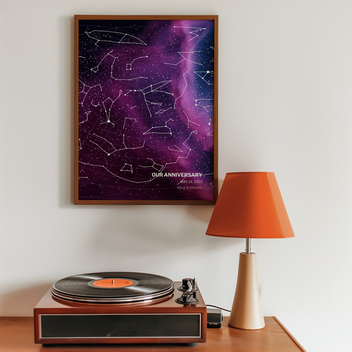 Our Anniversary Poster in Nebula - Celestial Map 9