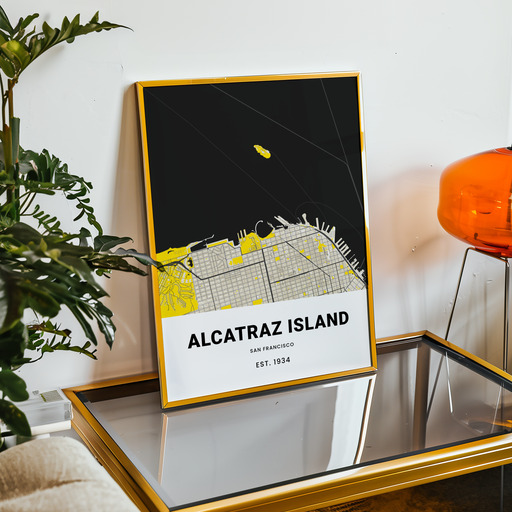 Alcatraz Poster - Street Map 10