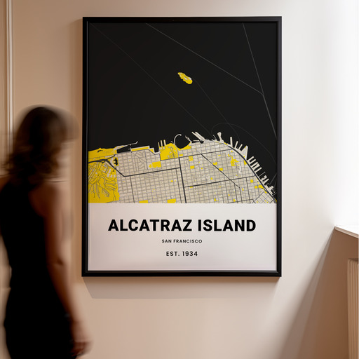 Alcatraz Poster - Street Map 9