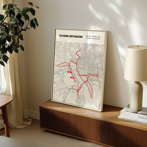 2024 Marine Corps Marathon Poster - Route Map 9