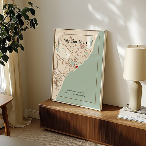 Where We Got Married Poster - Classic Street Map 9