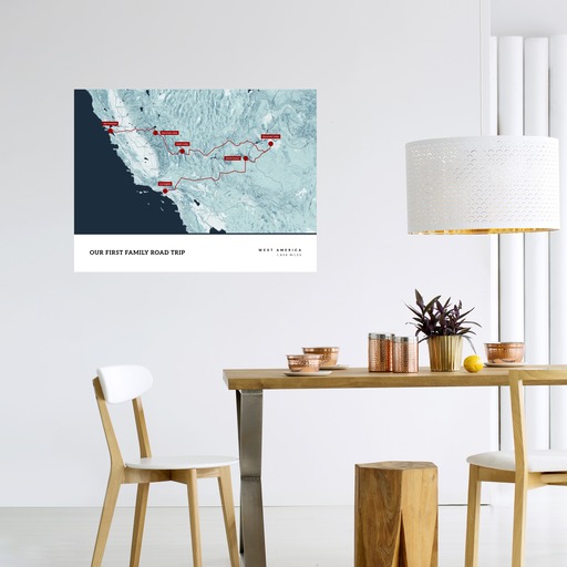 Our First Family Road Trip Poster - Route Map 10