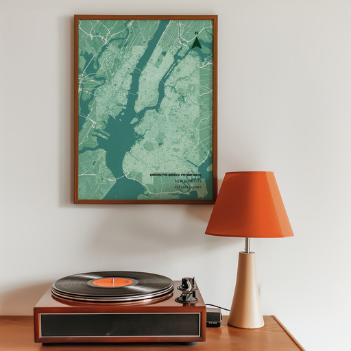 Brooklyn Bridge Poster - Street Map 8