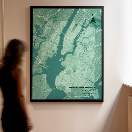 Brooklyn Bridge Poster - Street Map 9