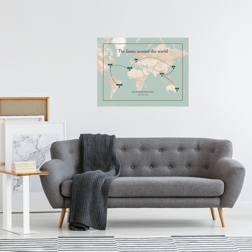 Our International Trip Poster - Route Map 9