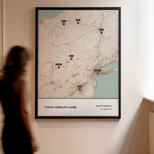 Our Corporate Branches Map Poster - Street Map 9