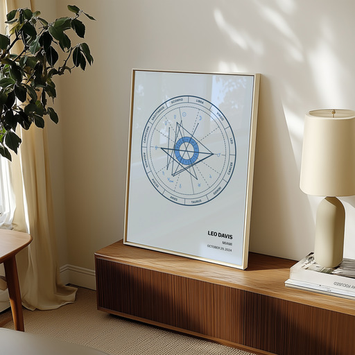 Our Son's Birth Poster - Natal Chart 8