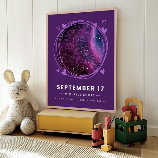 The Day you Were Born Poster - Nebula - Celestial Map 7