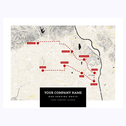 Our Service Route Map Poster - Route Map 6