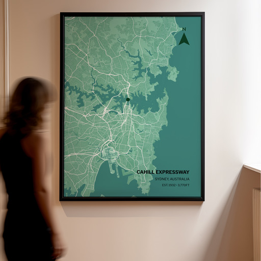 Sydney Harbour Bridge Poster - Street Map 9